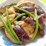 茄子とがんもどきインゲンの煮物